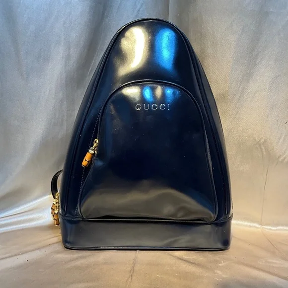 Gucci | Bags | Authentic Gucci Single Strapsling Navy Blue  display picture 3